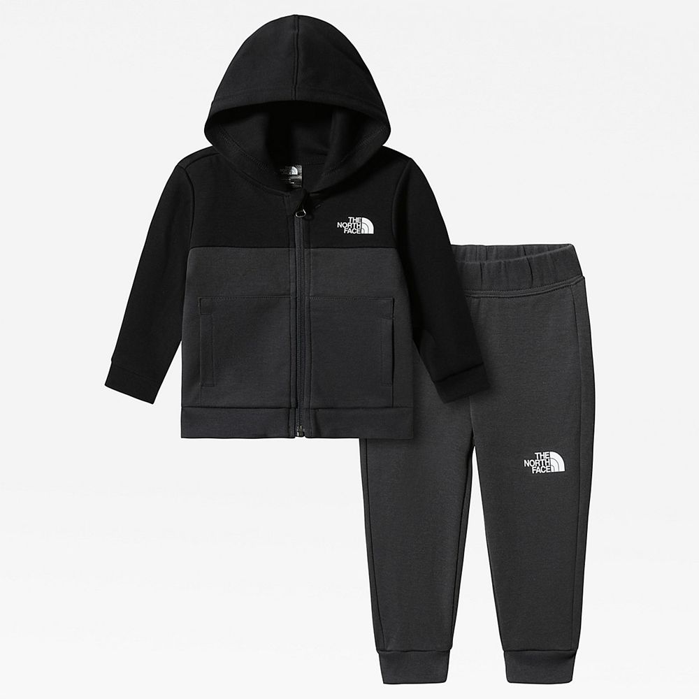 The North Face Set Infant Australia - The North Face Slacker 2-Piece Black / Grey (JNW-074129)